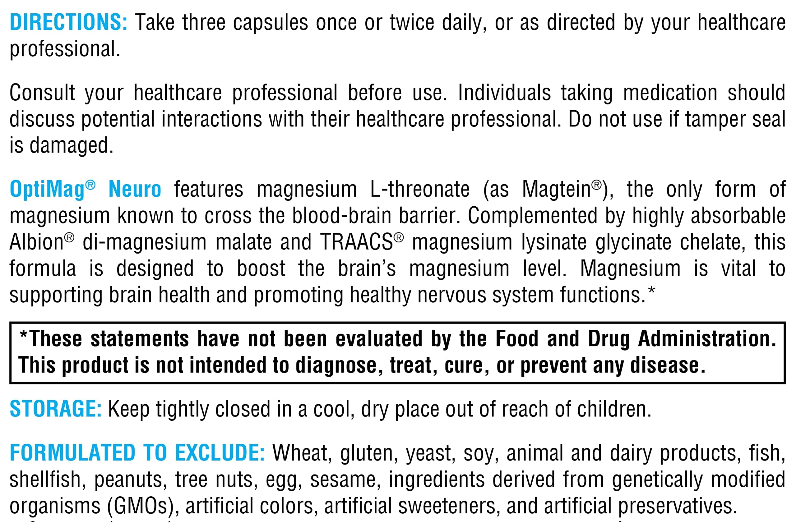 XYMOGEN OptiMag Neuro infographic detailing Albion and TRAACS chelates for high-absorption magnesium.
