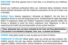 XYMOGEN OptiMag Neuro infographic detailing Albion and TRAACS chelates for high-absorption magnesium.
