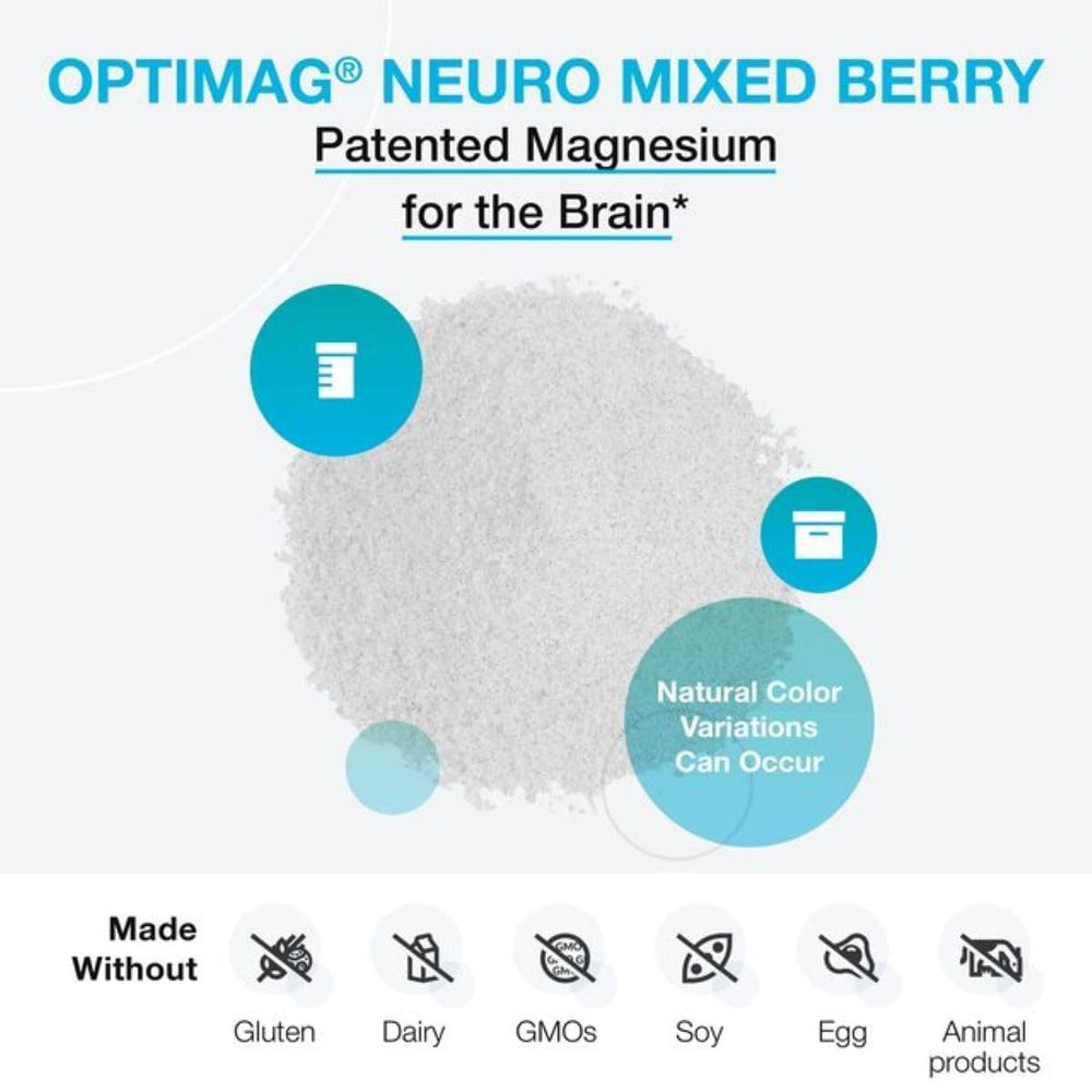 XYMOGEN OptiMag Neuro mixed-berry powder ready to blend
