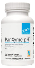 XYMOGEN PanXyme pH bottle front shows vegetarian enzyme blend for digestion support.