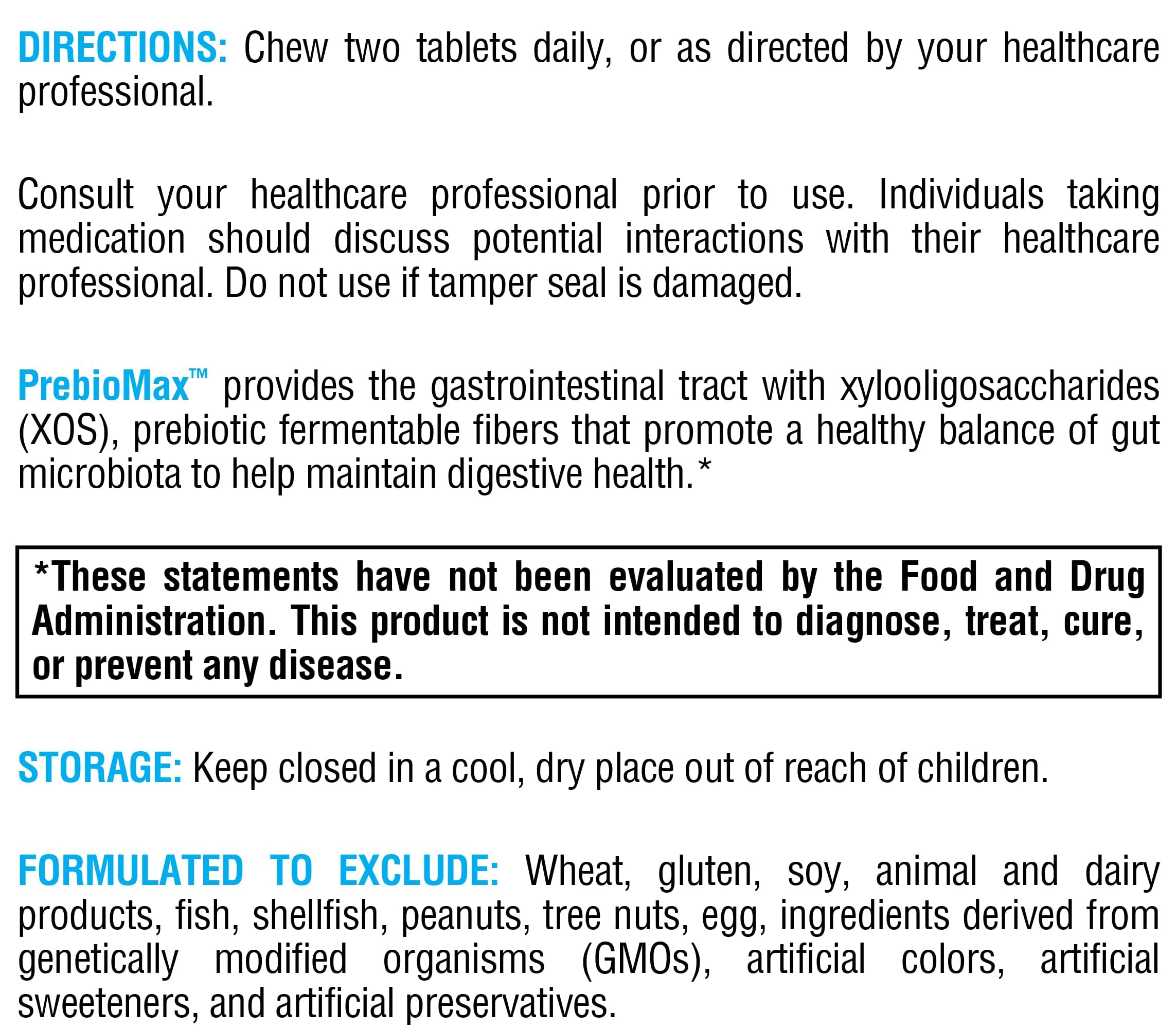 XYMOGEN PrebioMax packaging front emphasizes flavor and digestive wellness.