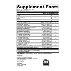 Packaging includes a dairy-free badge on XYMOGEN ProbioMax Complete 350B.