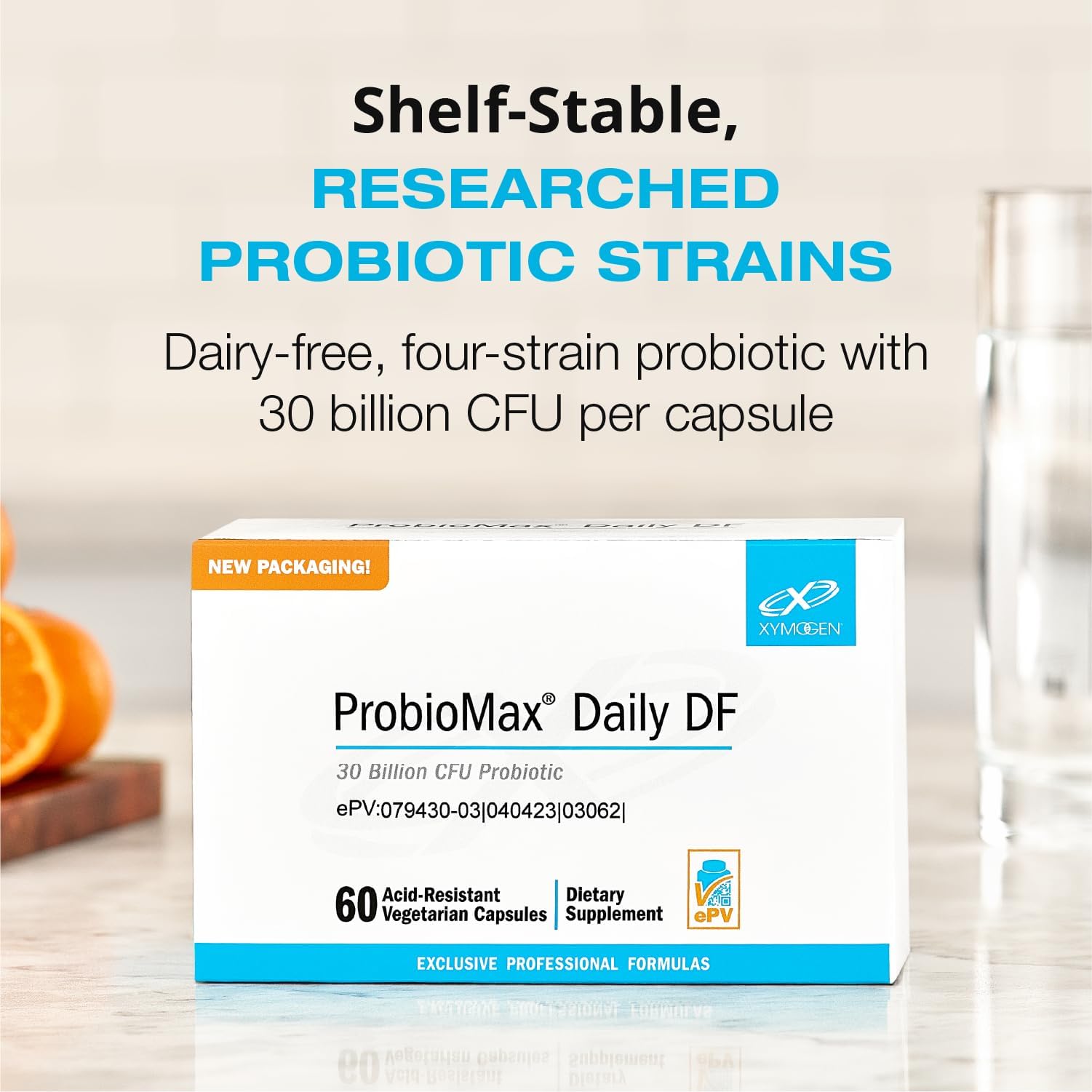 Xymogen ProbioMax Daily 30B blister-pack packaging protecting probiotic actives