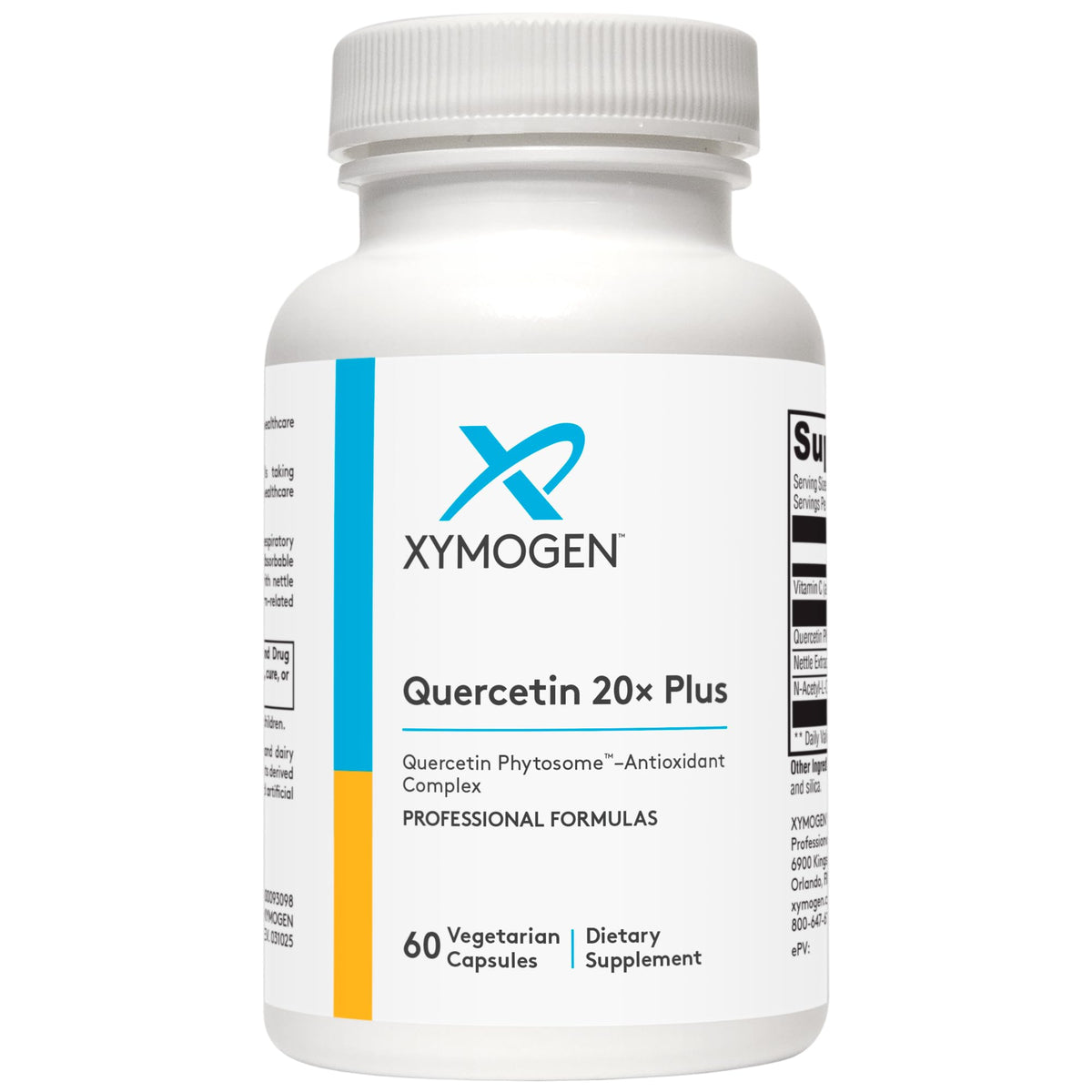 XYMOGEN Quercetin 20× Plus bottle supports daily immune health