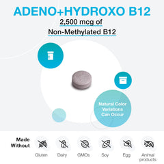 Xymogen quick-dissolve B12 tablet dissolving in the mouth.