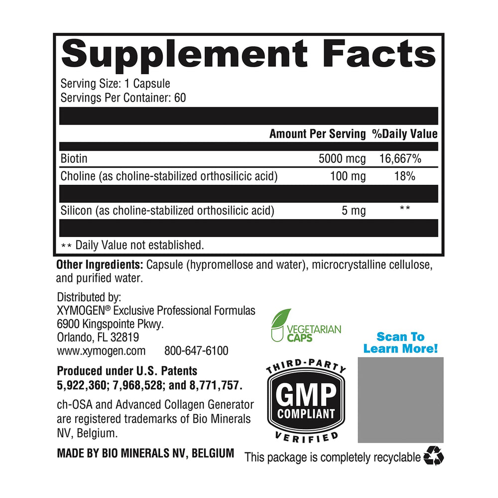 XYMOGEN RegeneMax Plus bottle with glass highlights premium skin-supporting supplement.