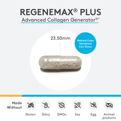 XYMOGEN RegeneMax Plus capsules close-up show convenient daily collagen nutrition.