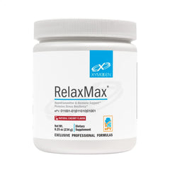 XYMOGEN RelaxMax cherry powder tub for a calming daily routine