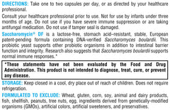Shelf-stable probiotic icon emphasizes no refrigeration needed for easy storage.