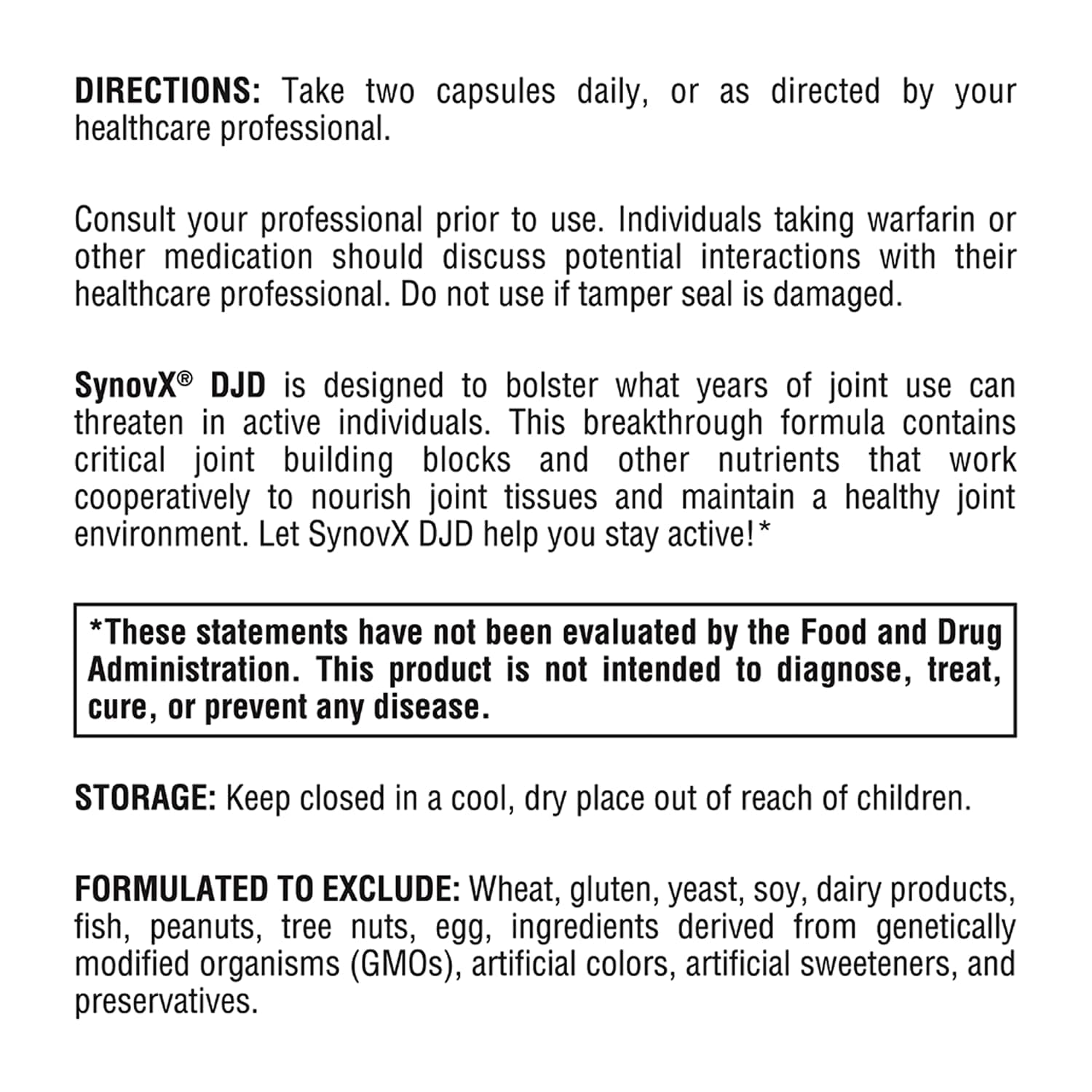 XYMOGEN SynovX DJD packaging highlights 120 capsules for ongoing joint care.