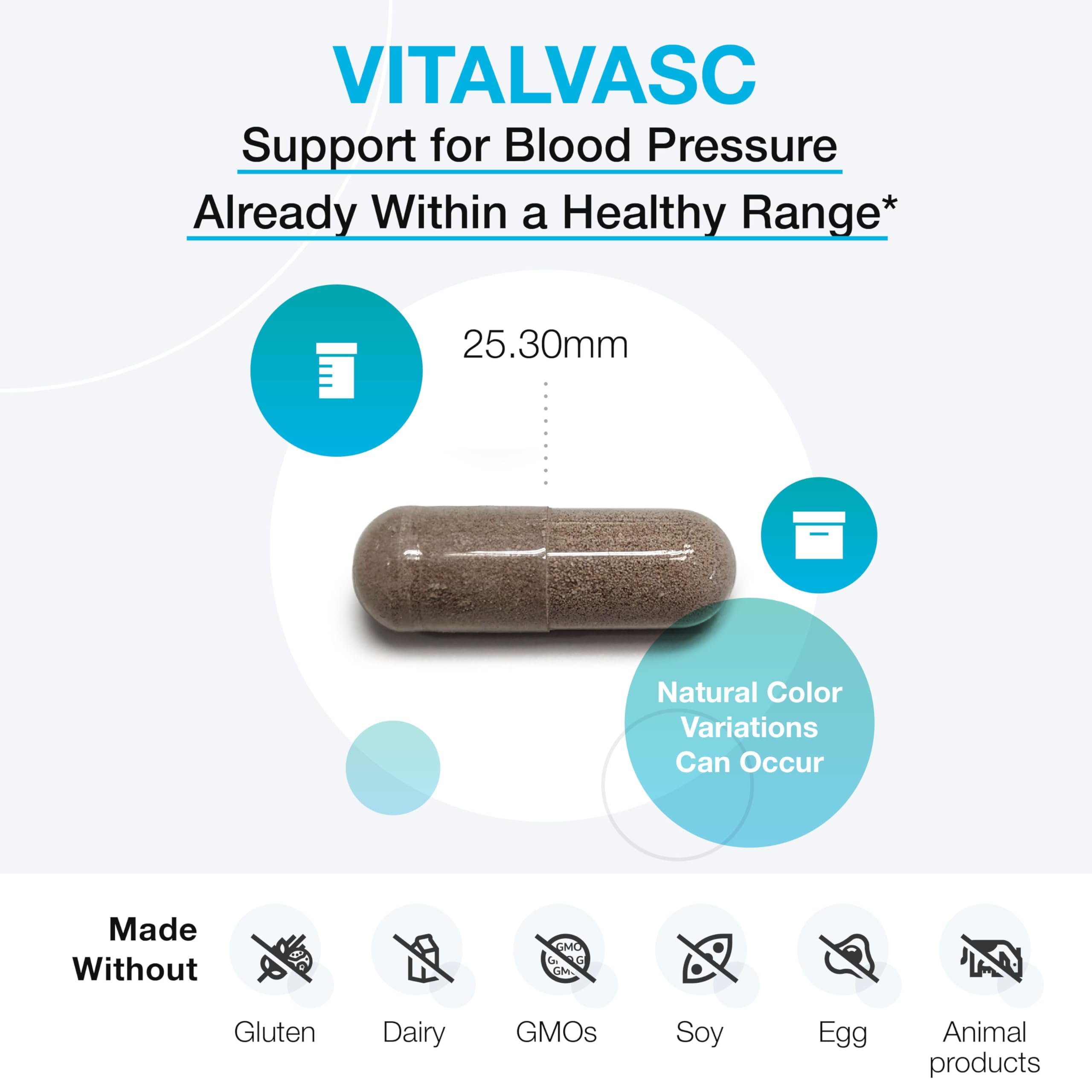 VitalVasc olive leaf extract label detail emphasizing heart health support
