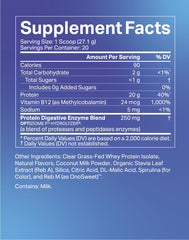Xyngular Clear Protein Blue Raspberry nutrition panel visible on bag.