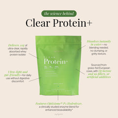 Xyngular Clear Protein+ glass serve with juice-like consistency for light hydration