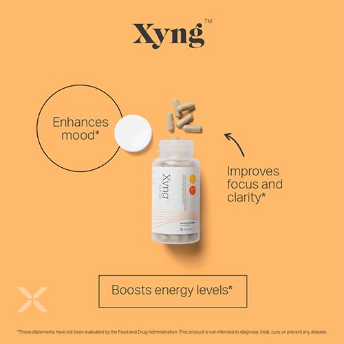Close-up of Xyngular Xyng Energy mood capsules for daytime focus.