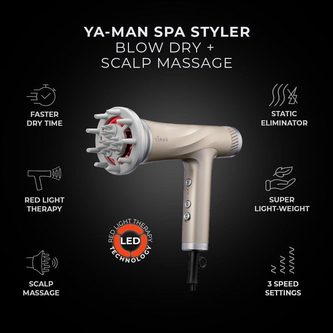 YA-MAN scalp lift attachment with massaging action