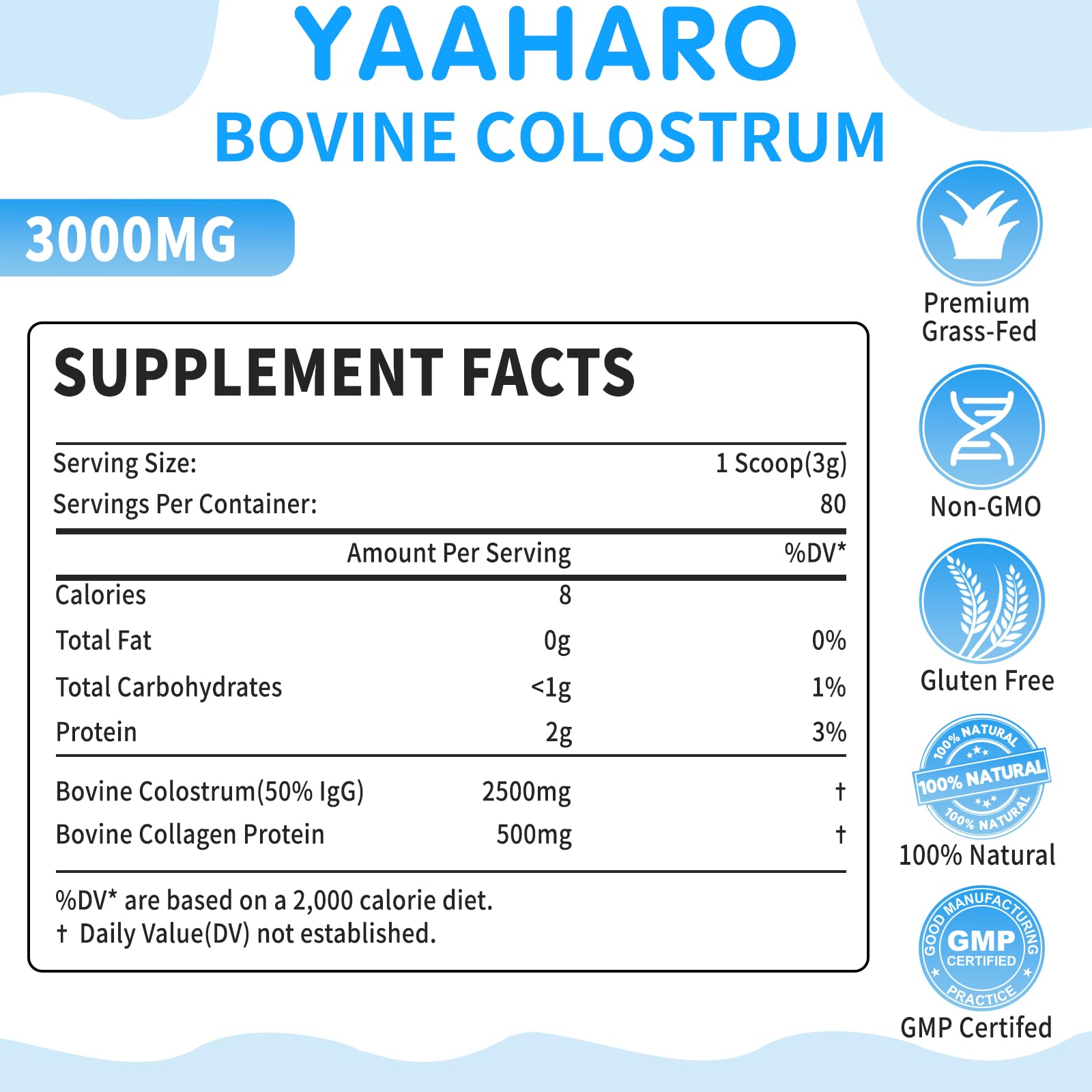 Collagen peptides bottle paired with colostrum powder, potential support for hair and nails.