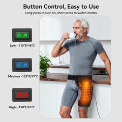 Yabuu hip pad temperature control with adjustable heat levels.