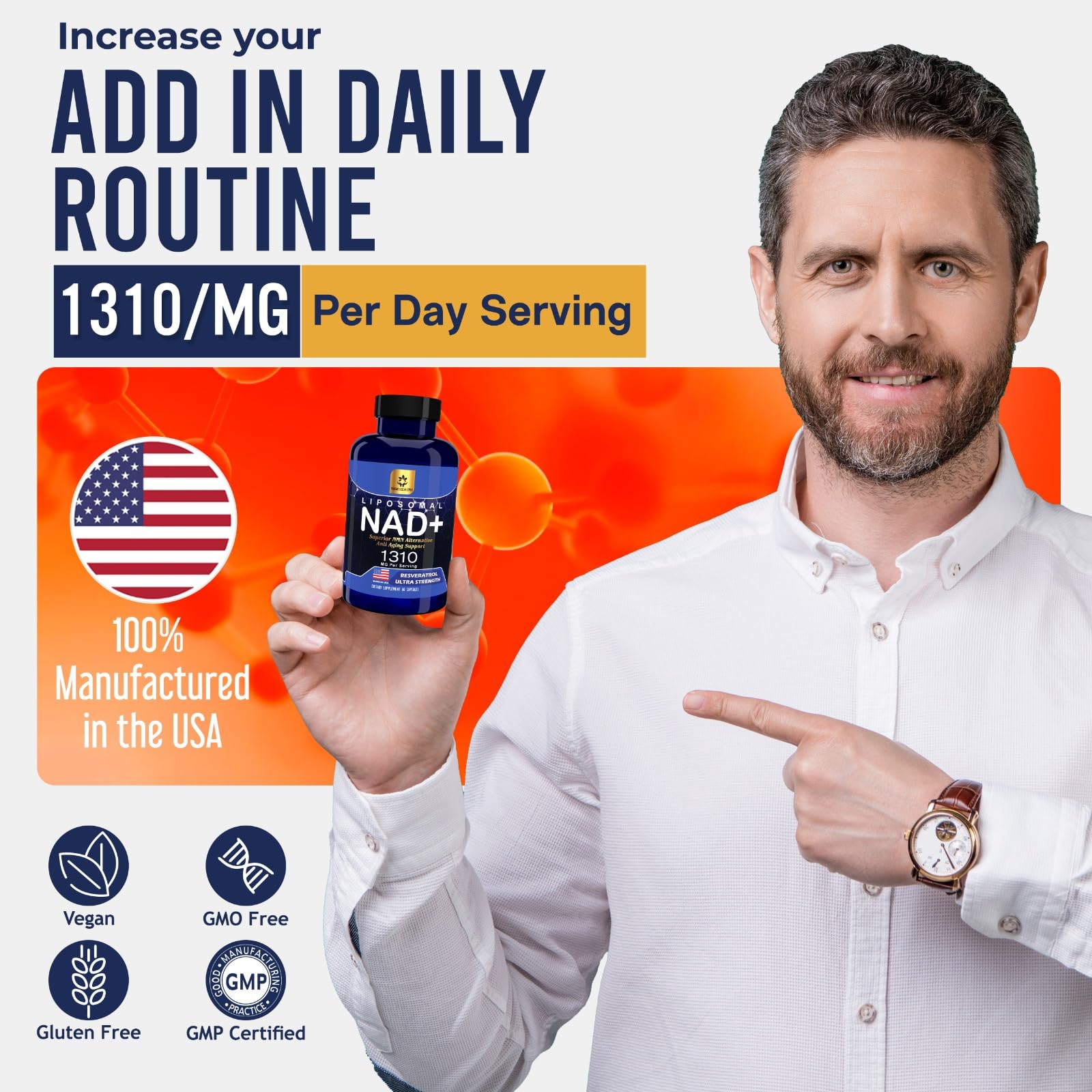 YAM Health daily use capsules in hand ready for routine supplementation