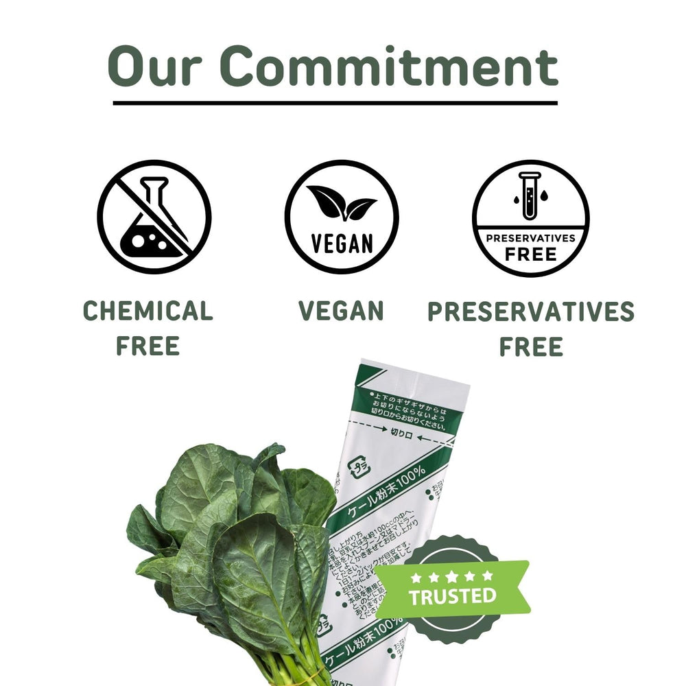 Yamakan kale powder with scoop, simple daily greens addition