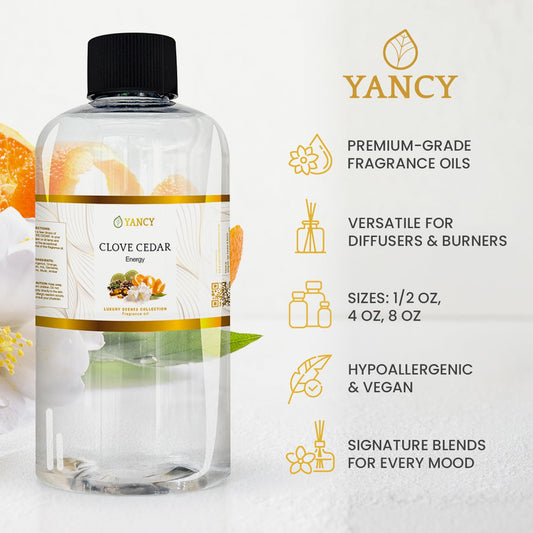 YANCY Clove Cedar diffuser-setup showcasing versatile use in home decor and ambiance.
