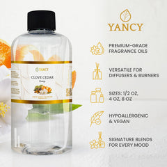 YANCY Clove Cedar diffuser-setup showcasing versatile use in home decor and ambiance.