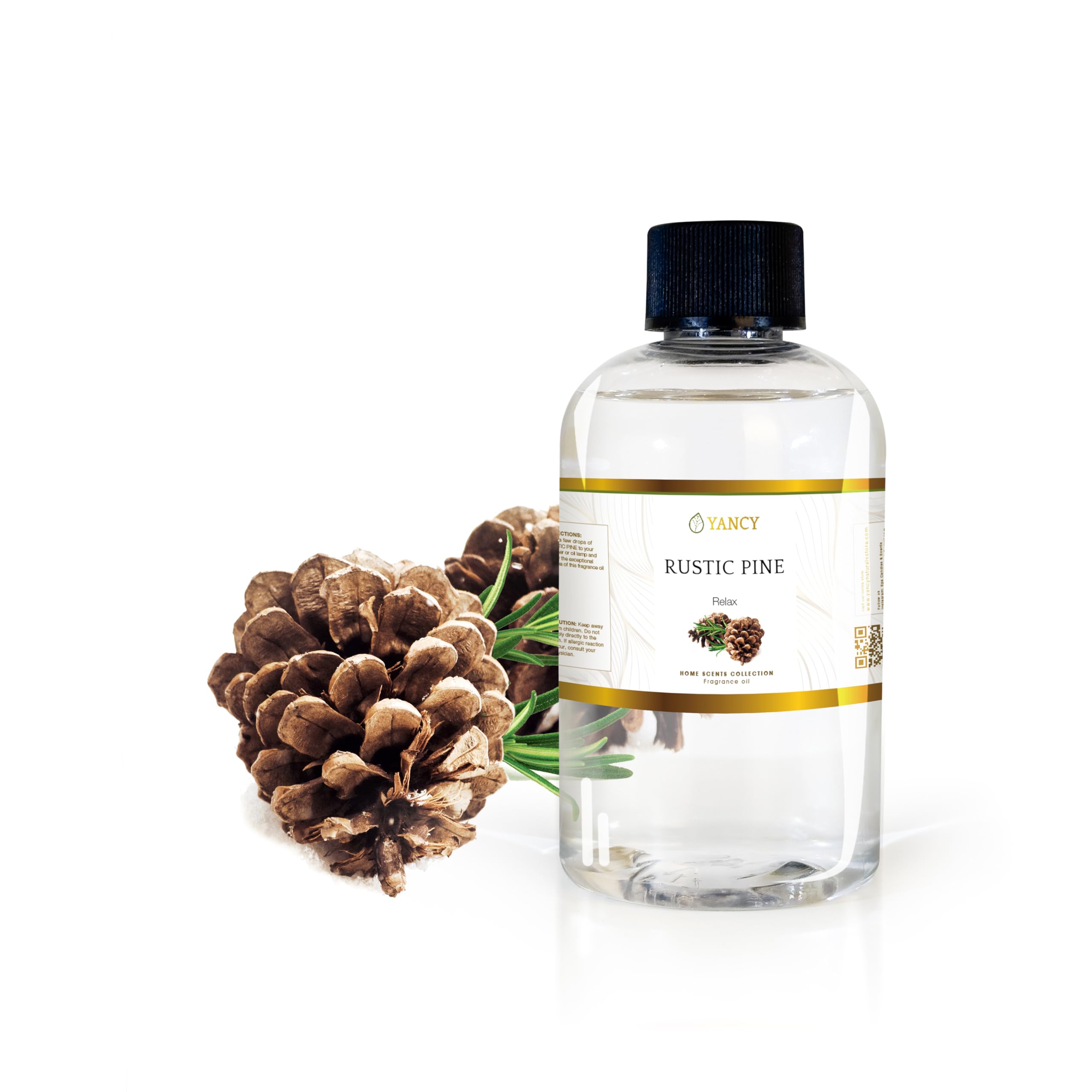 YANCY Pine Fragrance Oil Bottle delivers crisp evergreen scent for your diffuser