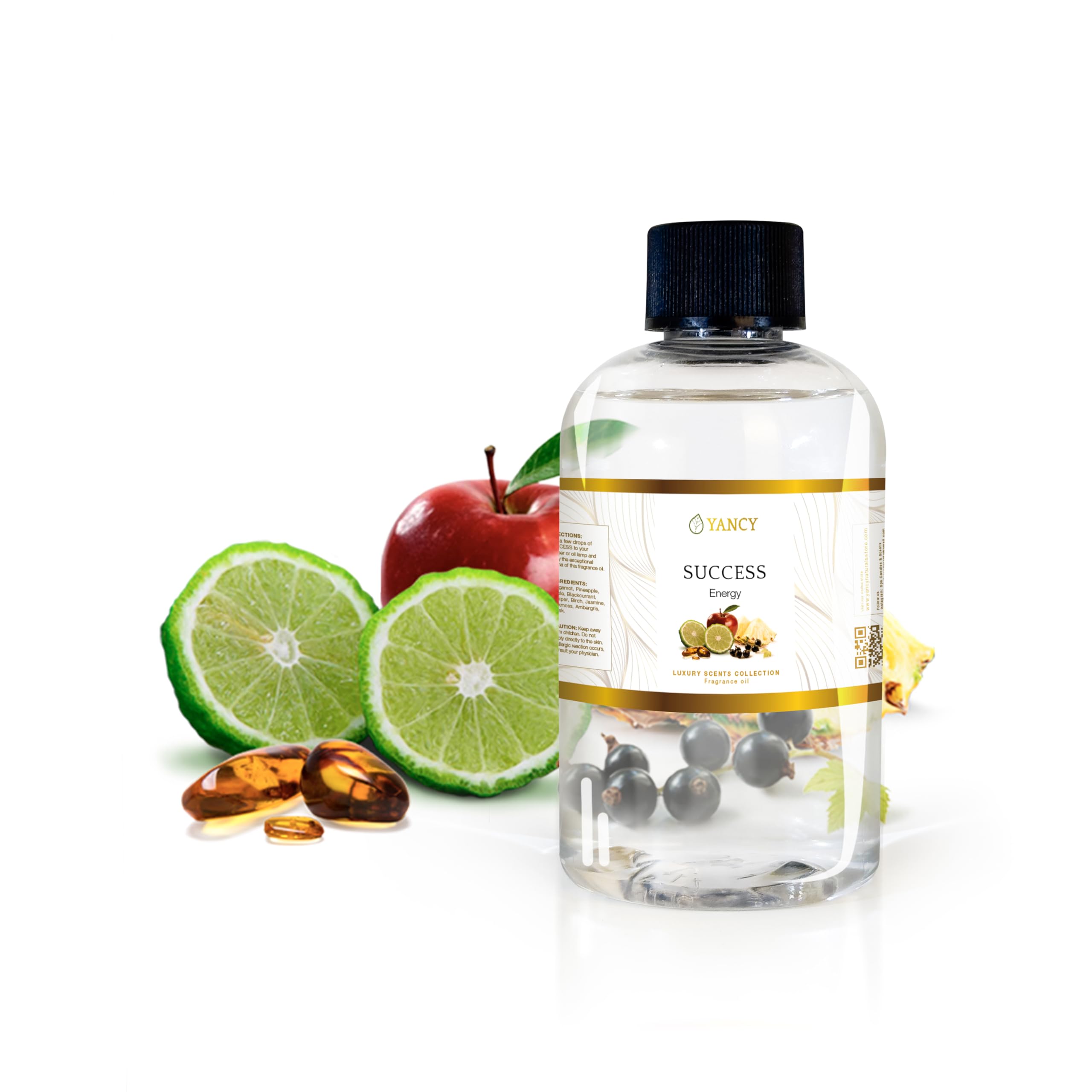 YANCY Success fragrance oil bottle in a diffuser for energized focus