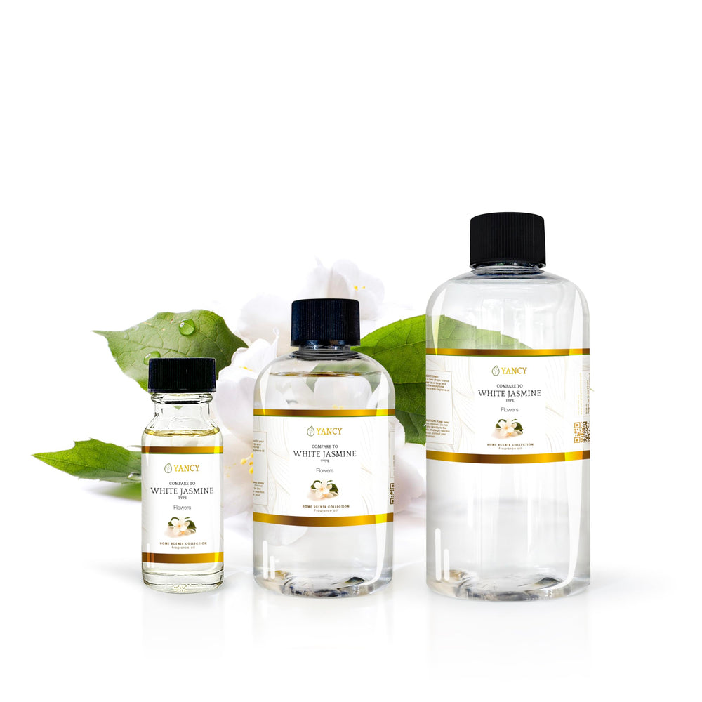 YANCY White Jasmine diffuser in ambient setting, soft floral mood enhancer