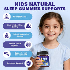 YANLUOBO Kids Sleep Gummies being poured at bedtime for ease