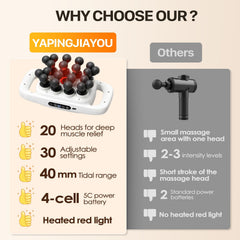 YAPINGJIAYOU 20-head massage gun control panel with custom settings