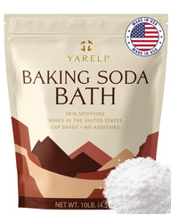 YARELI baking soda bath 10lb pack ready for soothing baths and DIY projects.