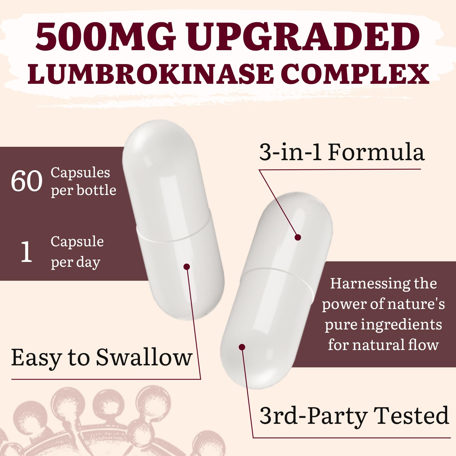 Yasumako capsules being poured for easy dosing