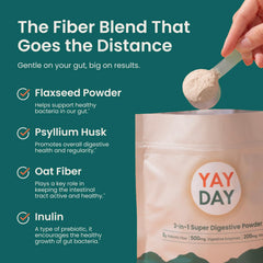 YayDay label close-up highlights the 3-in-1 formula.