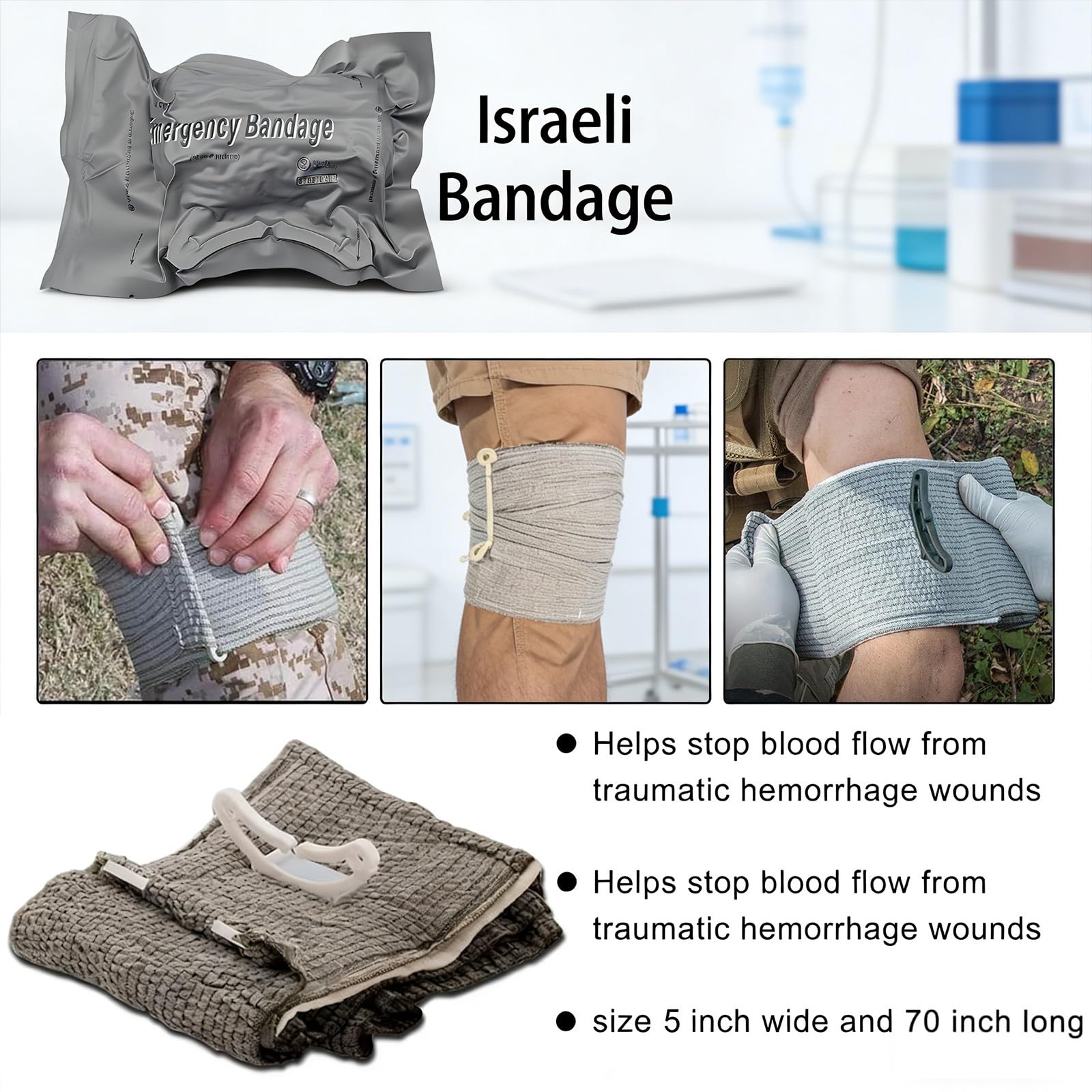 YChoolco IFAK contents spread highlighting the 34-piece kit for emergencies.