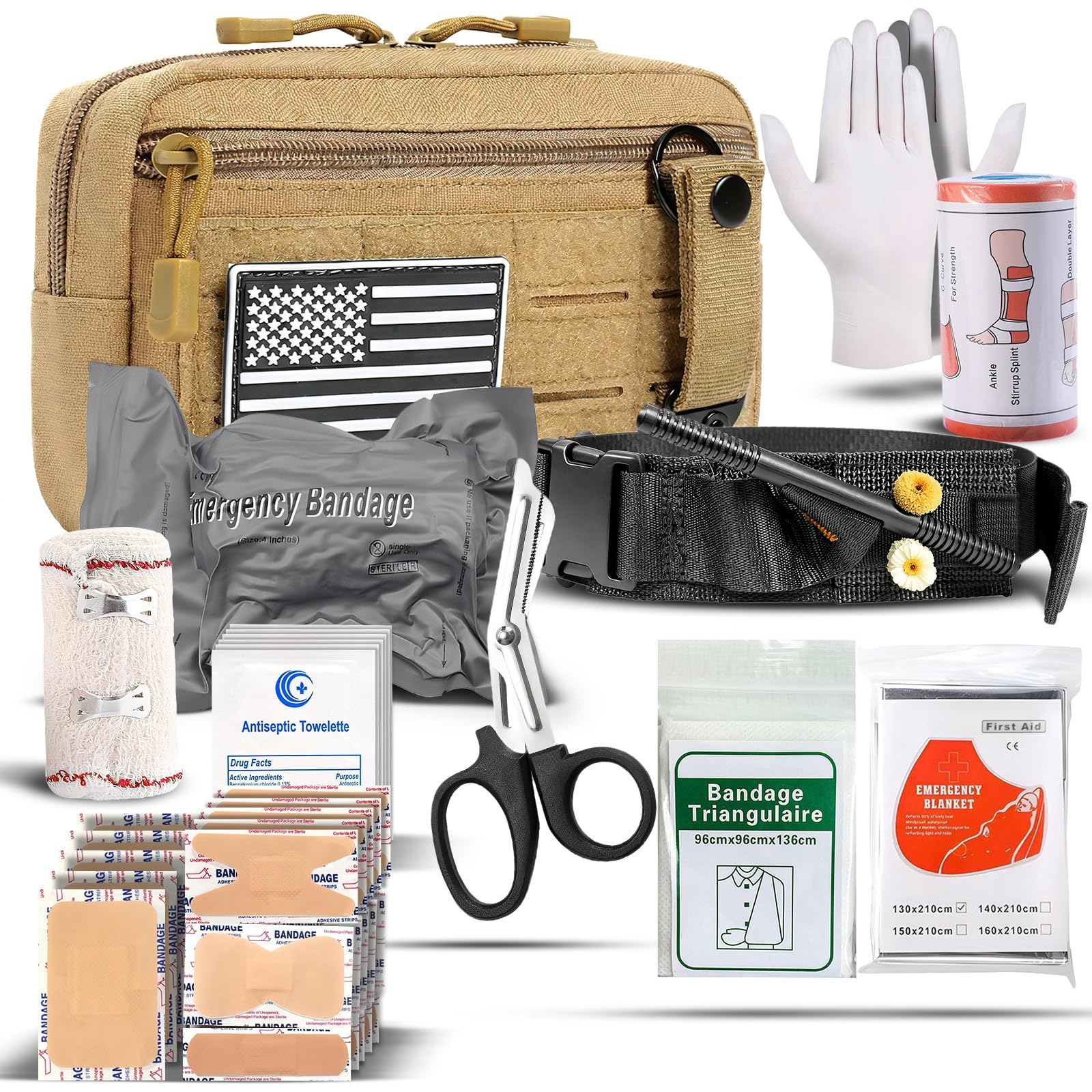 YChoolco IFAK tourniquet bag enables rapid access for bleeding control.