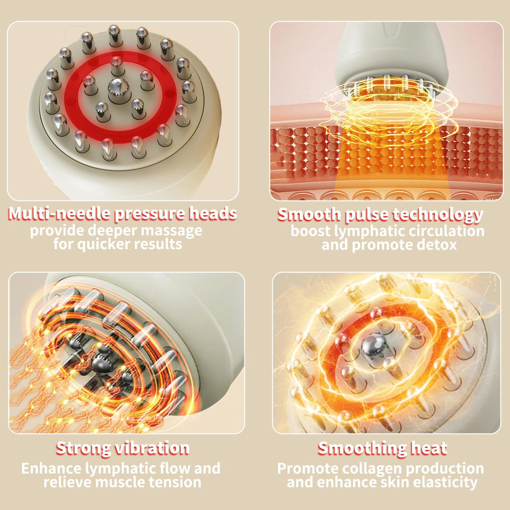 YDFAC Lymphatic Massager on hips for cellulite-friendly massage and firming feel.