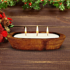 Recyclable wood jar from YeeQue candle ready for reuse or storage.