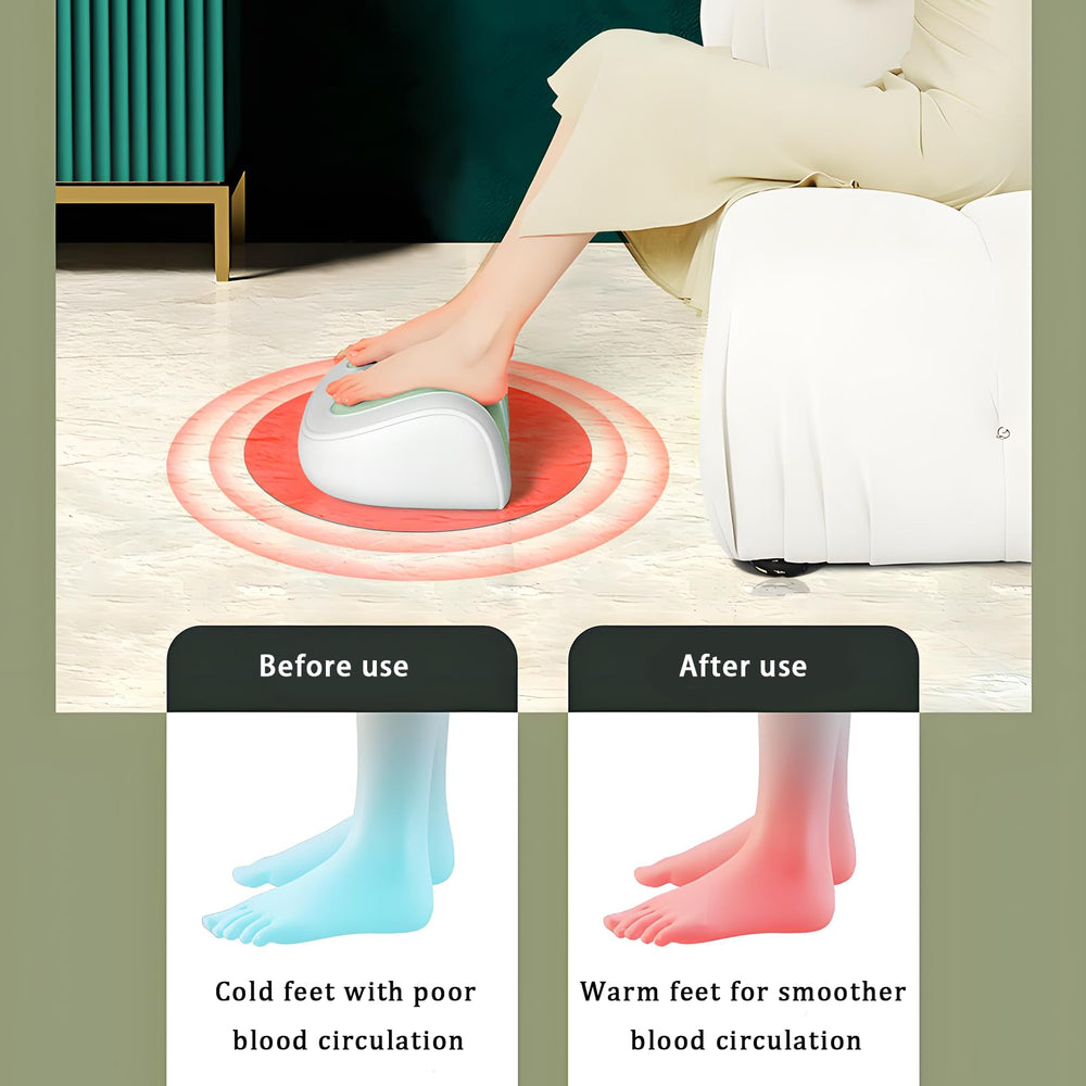 Yehenarn foot massager is compact and portable for home, office, or travel.