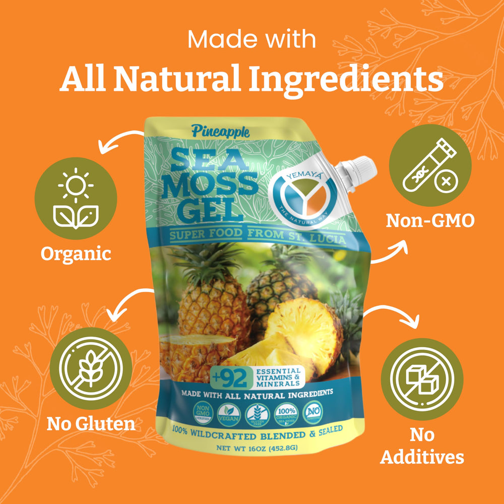 Yemaya Sea Moss Gel sourced from St. Lucia waters for purity and quality
