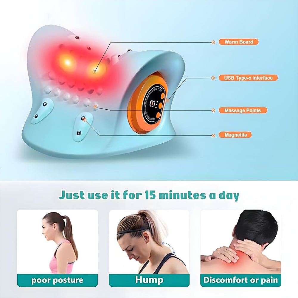 Yennix 4D massage head simulating therapist hands for deep relief