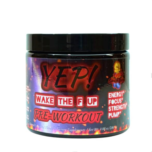 Yep Strength Wake The Faith Up powder scoop ready for intensity customization