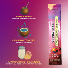 Yerba Magic amino mineral blend supports recovery and daily nutrient balance.