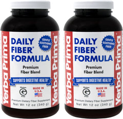 Yerba Prima Daily Fiber Formula powder in a tub for easy daily fiber support.