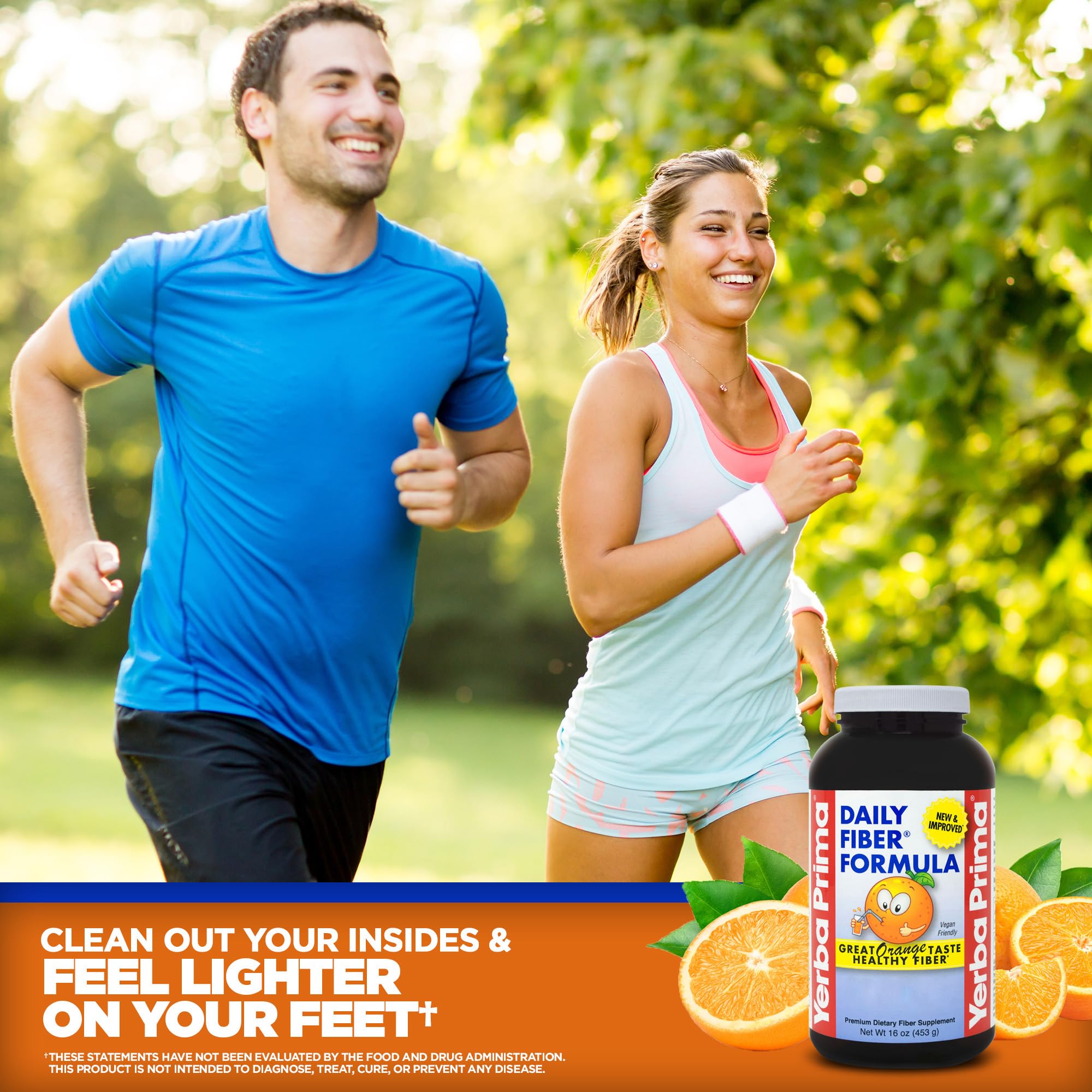 Yerba Prima orange packaging label demonstrates trusted, made-in-USA quality.