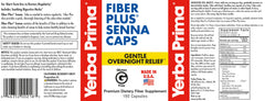 Yerba Prima Fiber Plus Senna bottle with matte cap for secure storage.