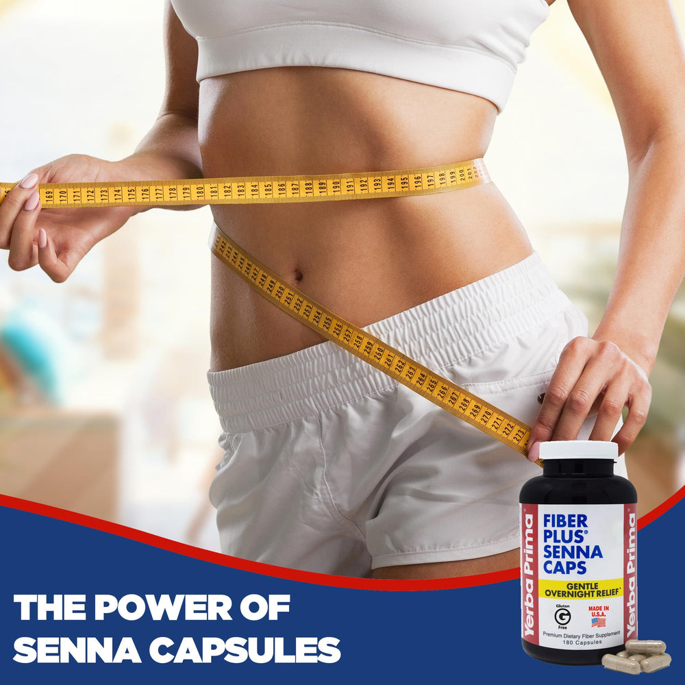 Closeup of Yerba Prima capsules highlighting premium fiber blend and gentle support