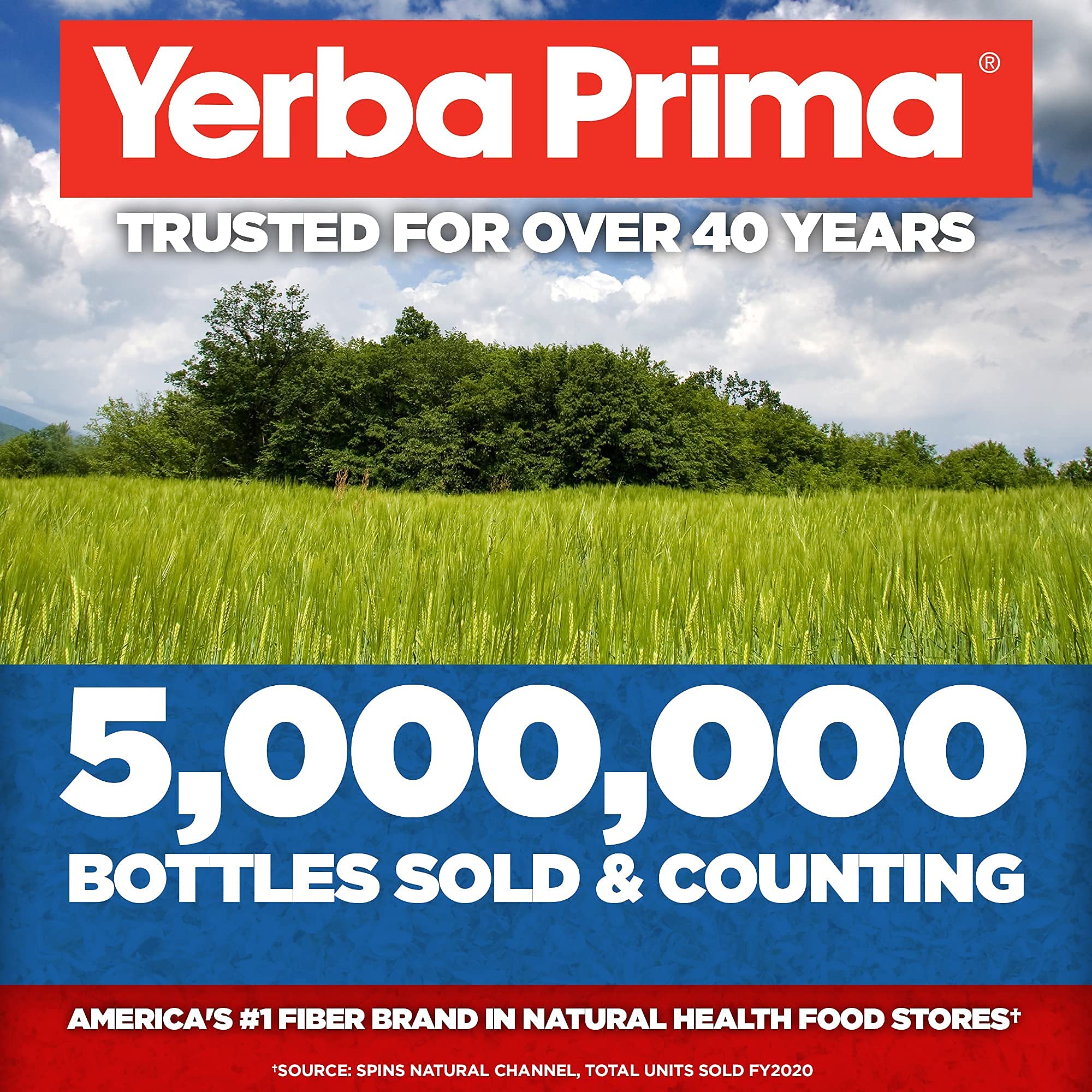 Yerba Prima Psyllium product badge for gluten-free and vegan options