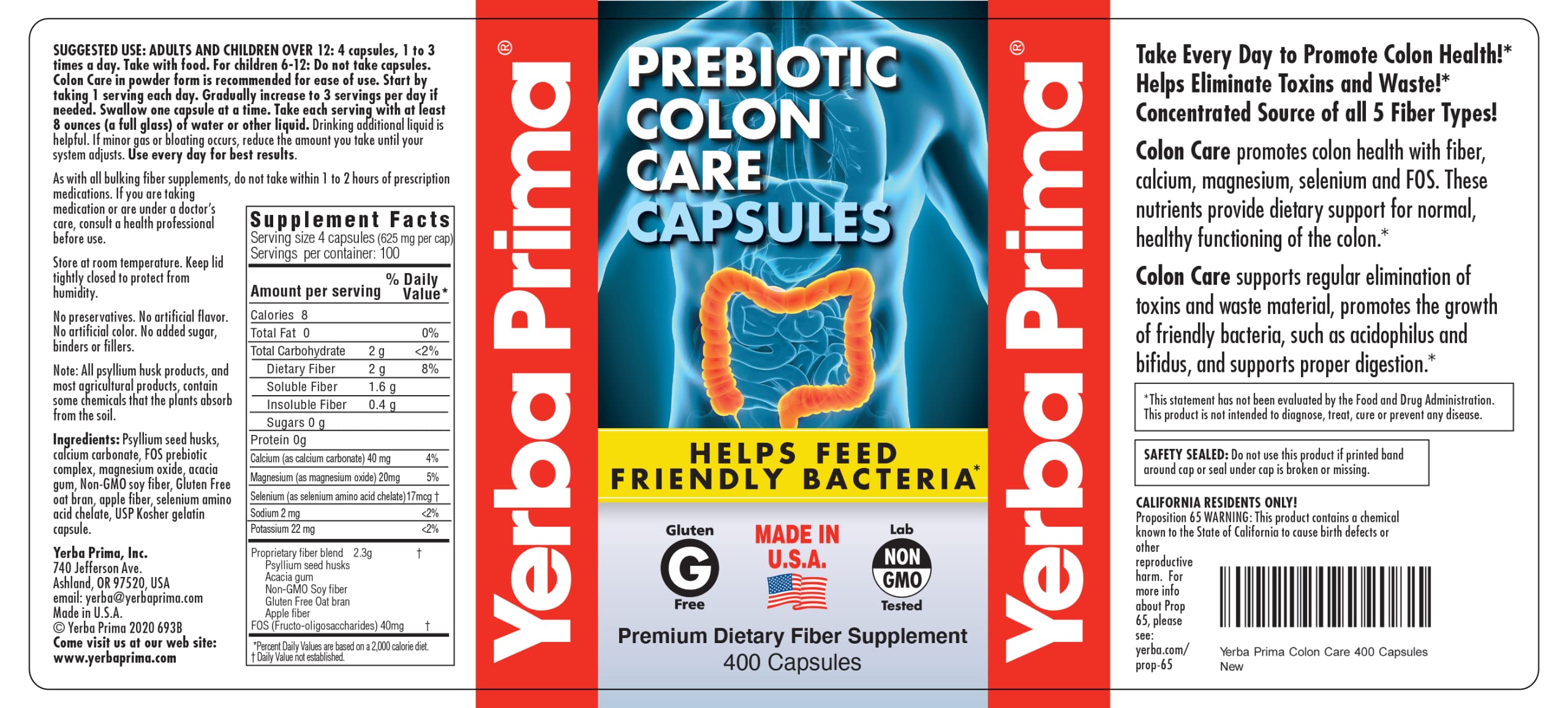 Retail packaging with bottle and capsules arranged to convey trust.