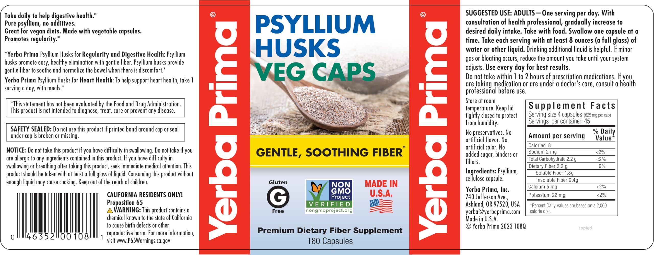 Yerba Prima Psyllium Husk two-pack box – value for ongoing fiber.