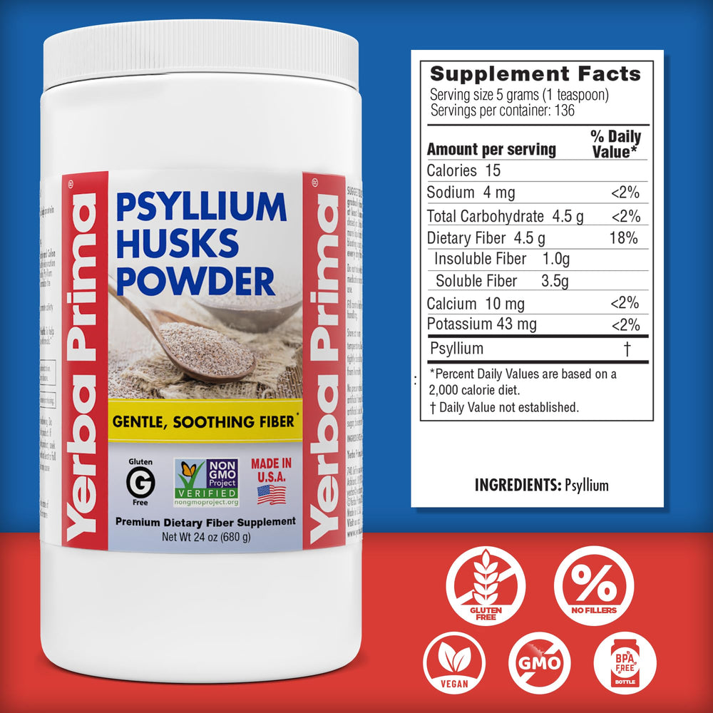 Yerba Prima powder dissolves easily in juice, water, or smoothies